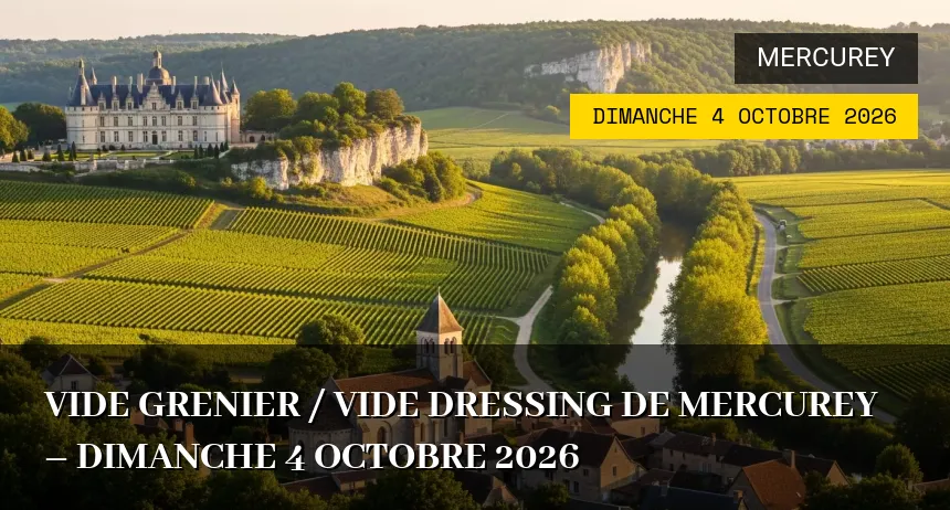 Affiche de l'événement : Vide grenier / vide dressing de Mercurey – Dimanche 4 Octobre 2026