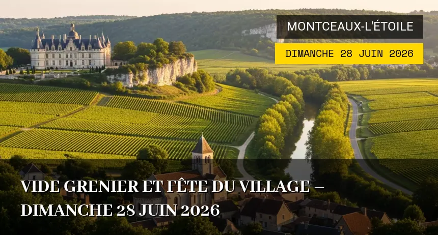 Affiche de l'événement : Vide grenier et fête du village – Dimanche 28 Juin 2026