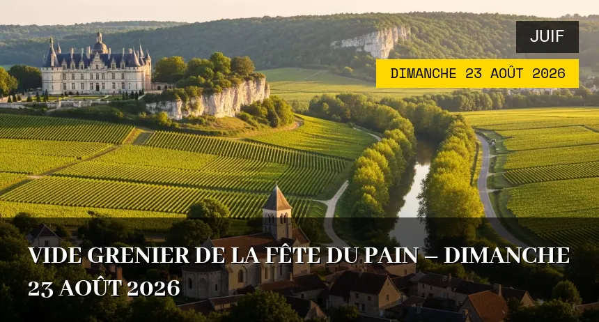 Affiche de l'événement : Vide grenier de la fête du pain – Dimanche 23 Août 2026