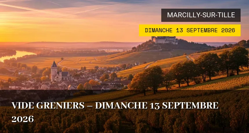 Affiche de l'événement : Vide greniers – Dimanche 13 Septembre 2026