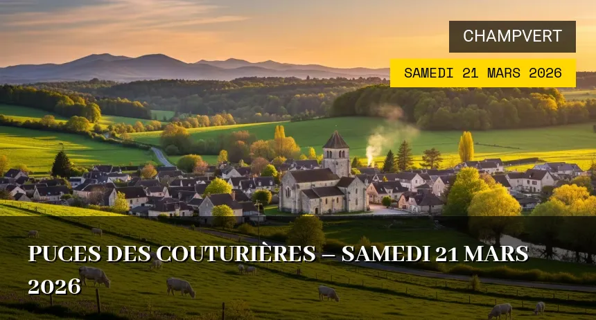 Affiche de l'événement : Puces des couturières – Samedi 21 Mars 2026