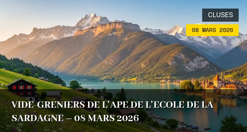 Affiche de l'événement : Vide-greniers de l&rsquo;APE de l&rsquo;Ecole de la Sardagne – 08 Mars 2026