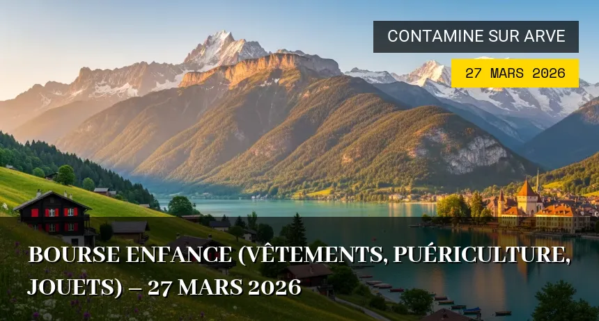 Affiche de l'événement : Bourse enfance (vêtements, puériculture, jouets) – 27 Mars 2026