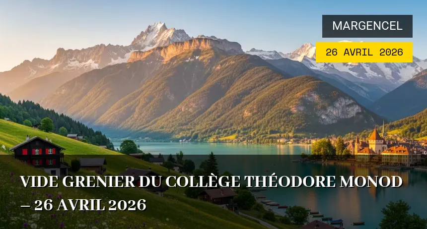Affiche de l'événement : Vide grenier du collège Théodore Monod – 26 Avril 2026