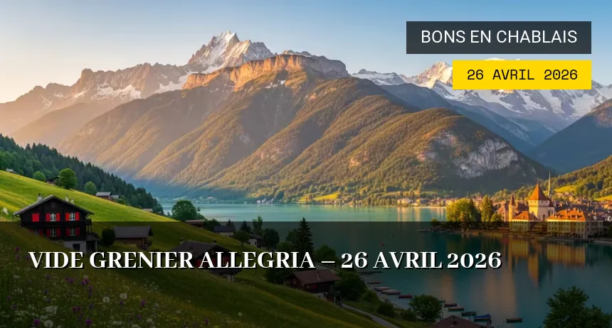Affiche de l'événement : Vide Grenier Allegria – 26 Avril 2026
