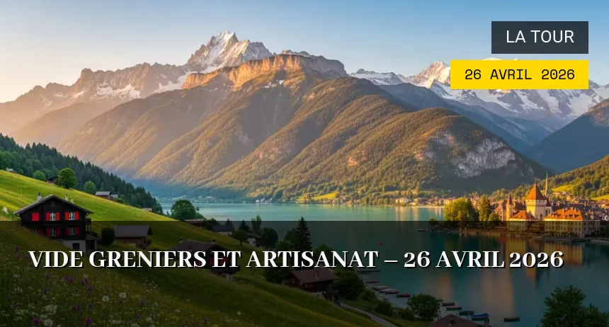 Affiche de l'événement : Vide greniers et artisanat – 26 Avril 2026