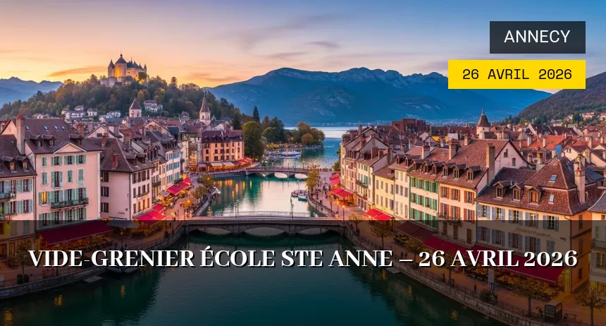 Affiche de l'événement : vide-grenier école Ste Anne – 26 Avril 2026