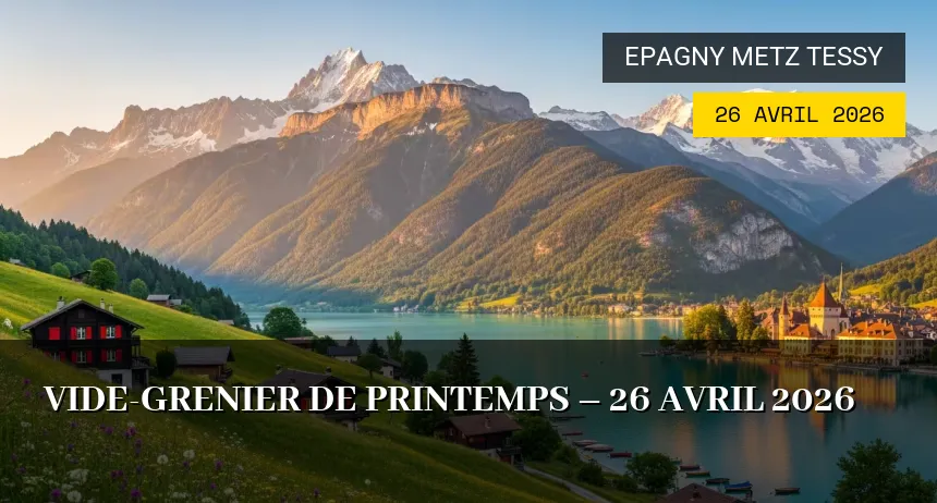 Affiche de l'événement : Vide-grenier de Printemps – 26 Avril 2026