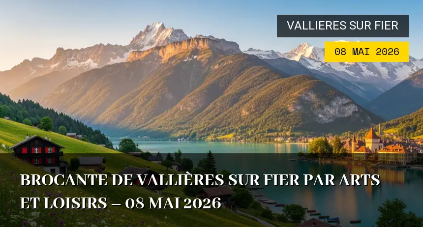 Affiche de l'événement : Brocante de Vallières sur fier par arts et loisirs – 08 Mai 2026