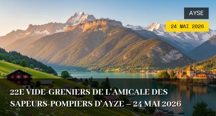 Affiche de l'événement : 22e vide-greniers de l&rsquo;Amicale des Sapeurs-Pompiers d&rsquo;Ayze – 24 Mai 2026