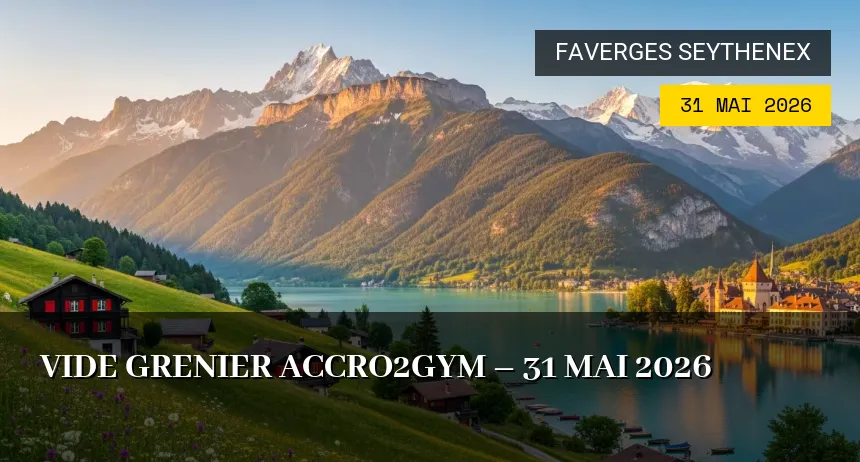 Affiche de l'événement : Vide Grenier Accro2gym – 31 Mai 2026