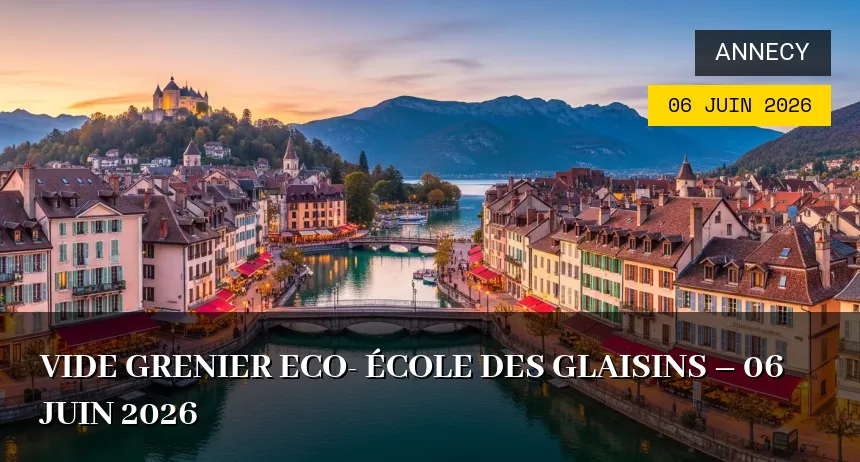 Affiche de l'événement : Vide Grenier Eco- école des Glaisins – 06 Juin 2026