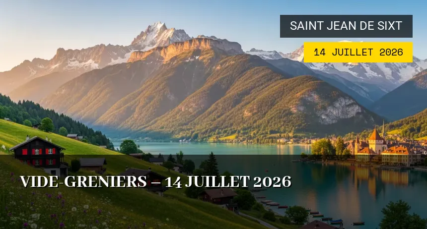 Affiche de l'événement : Vide-greniers – 14 Juillet 2026