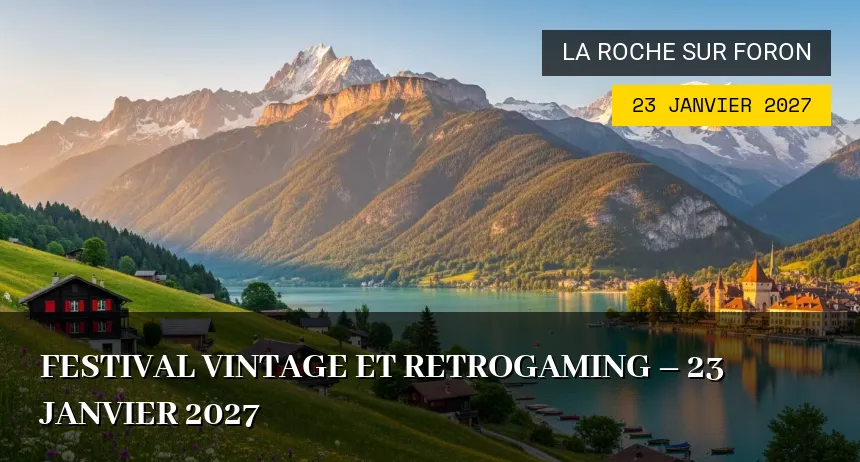 Affiche de l'événement : Festival vintage et retrogaming – 23 Janvier 2027