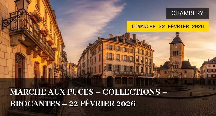 Affiche de l'événement : Marche aux puces – collections – brocantes – 22 Février 2026