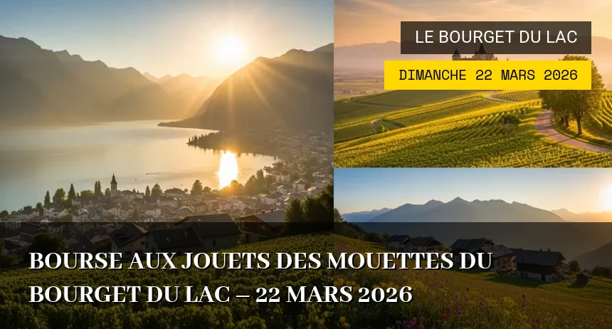 Affiche de l'événement : Bourse aux jouets des Mouettes du Bourget du lac – 22 Mars 2026