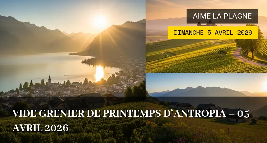 Affiche de l'événement : Vide grenier de printemps d&rsquo;Antropia – 05 Avril 2026