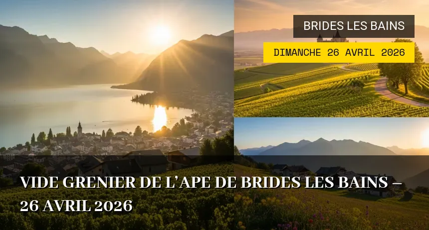 Affiche de l'événement : Brocante et Vide-grenier de Brides-les-Bains