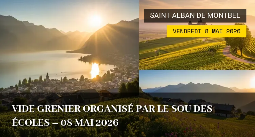 Affiche de l'événement : Vide grenier organisé par le sou des écoles – 08 Mai 2026