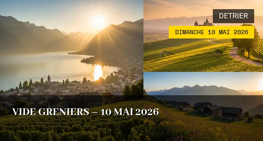 Affiche de l'événement : vide greniers – 10 Mai 2026