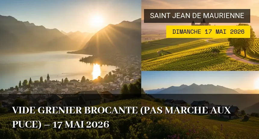 Affiche de l'événement : vide grenier brocante (pas marche aux puce) – 17 Mai 2026
