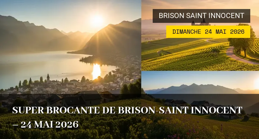 Affiche de l'événement : Super brocante de Brison-Saint Innocent – 24 Mai 2026