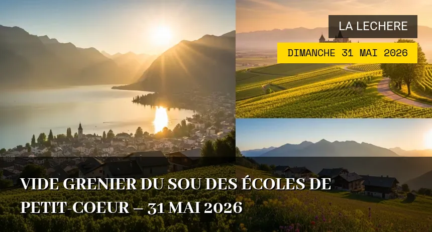 Affiche de l'événement : Vide grenier du Sou des écoles de Petit-coeur – 31 Mai 2026