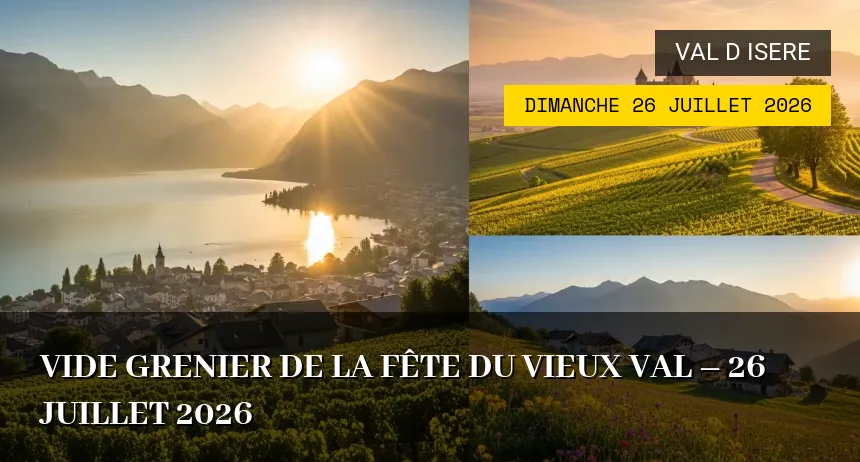 Affiche de l'événement : Vide Grenier de la Fête du Vieux Val – 26 Juillet 2026