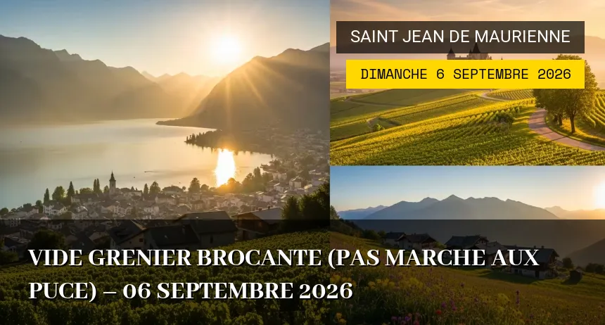 Affiche de l'événement : vide grenier brocante (pas marche aux puce) – 06 Septembre 2026