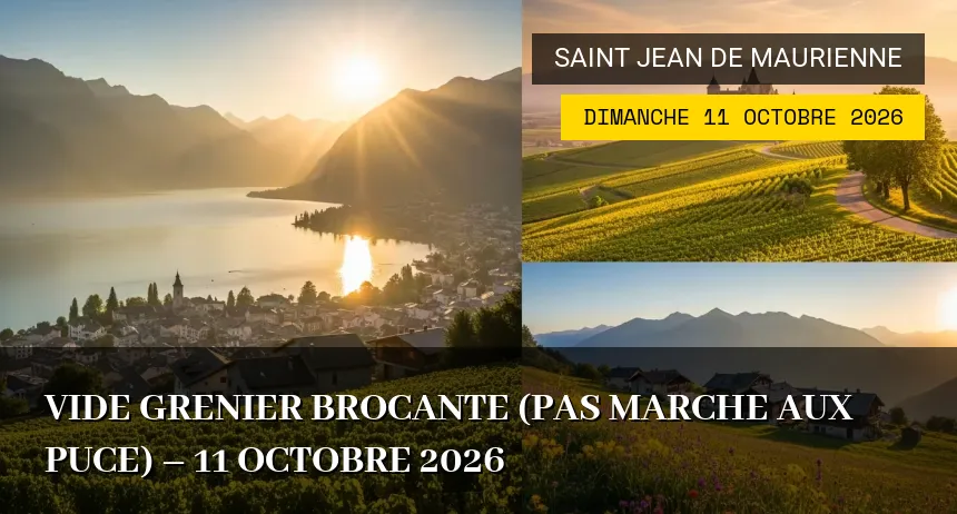 Affiche de l'événement : vide grenier brocante (pas marche aux puce) – 11 Octobre 2026