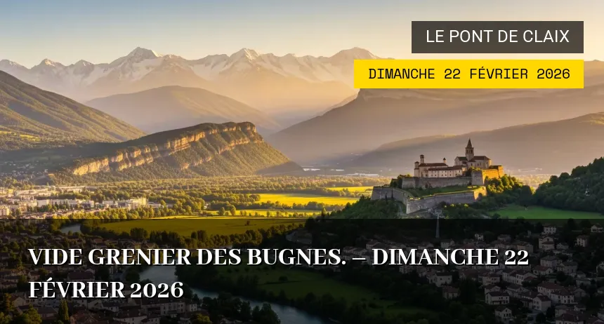 Affiche de l'événement : Vide grenier des bugnes. – Dimanche 22 Février 2026
