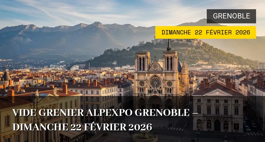 Affiche de l'événement : vide grenier alpexpo Grenoble – Dimanche 22 Février 2026