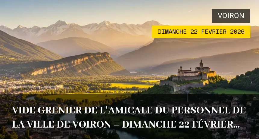 Affiche de l'événement : Vide grenier de l&rsquo;Amicale du personnel de la ville de Voiron – Dimanche 22 Février 2026