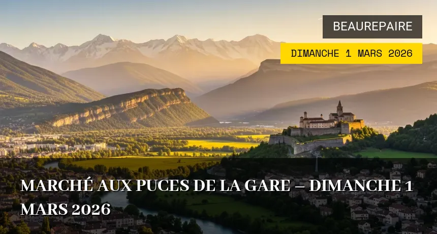 Affiche de l'événement : marché aux puces de la gare – Dimanche 1 Mars 2026
