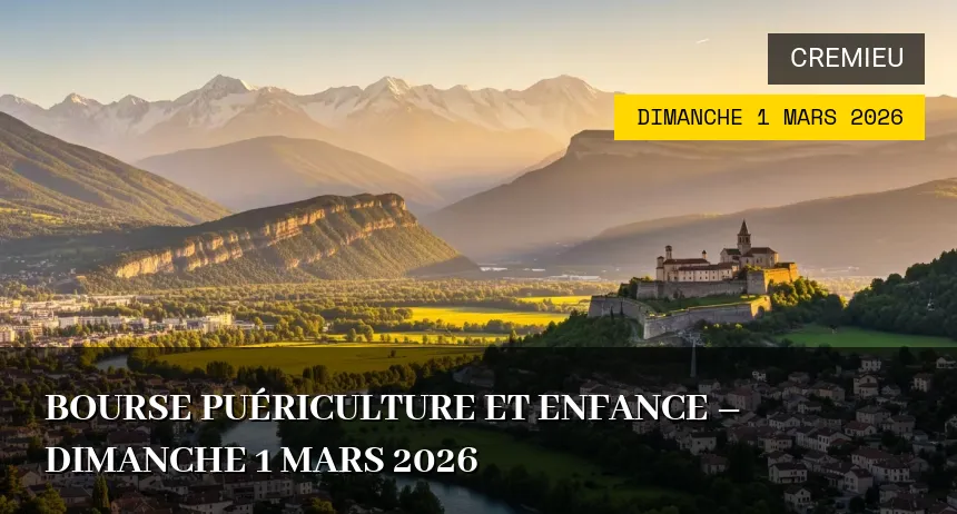 Affiche de l'événement : Bourse puériculture et enfance – Dimanche 1 Mars 2026