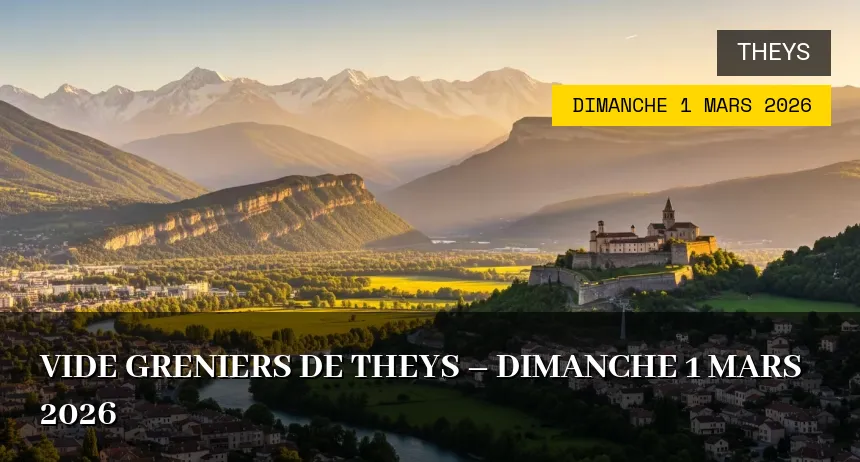 Affiche de l'événement : Vide greniers de Theys – Dimanche 1 Mars 2026
