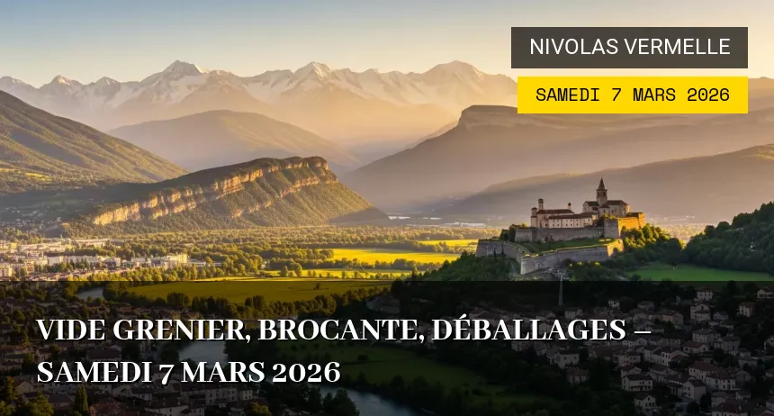 Affiche de l'événement : Vide grenier, brocante, déballages – Samedi 7 Mars 2026