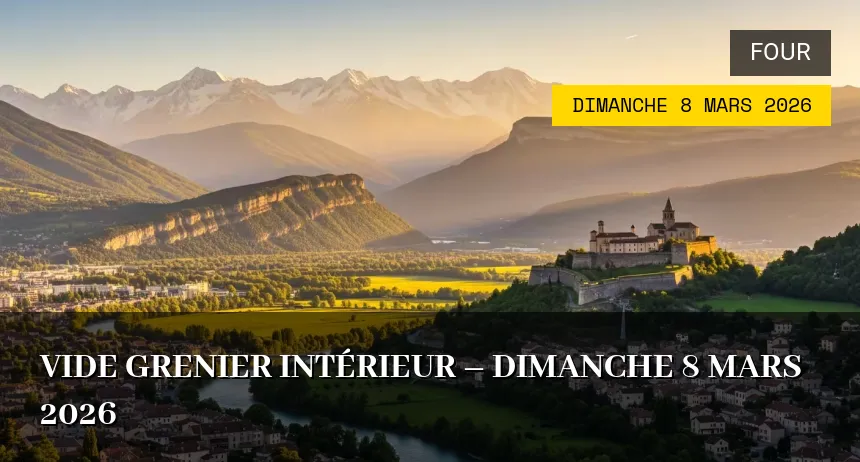 Affiche de l'événement : Vide Grenier Intérieur – Dimanche 8 Mars 2026