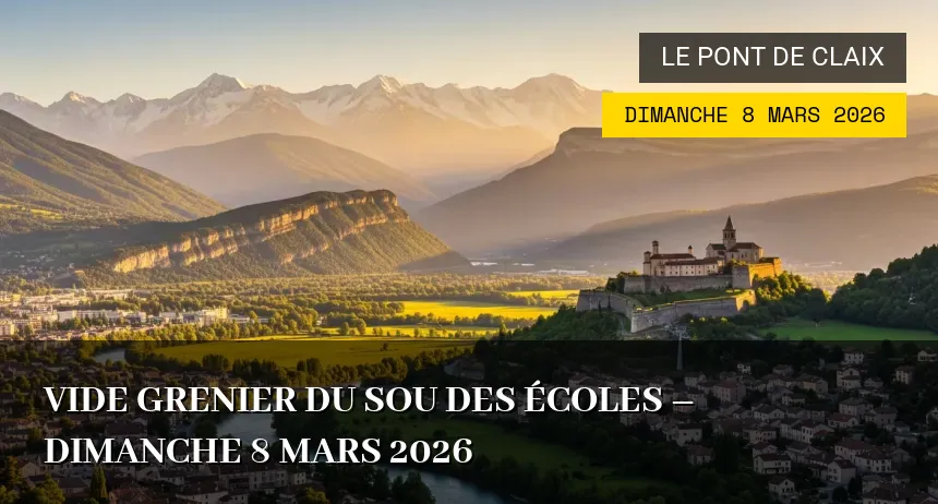Affiche de l'événement : Vide grenier du sou des écoles – Dimanche 8 Mars 2026