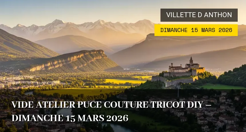 Affiche de l'événement : Vide atelier puce couture tricot diy – Dimanche 15 Mars 2026