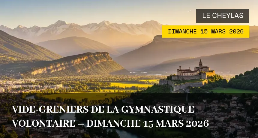 Affiche de l'événement : Vide-greniers de la Gymnastique Volontaire – Dimanche 15 Mars 2026