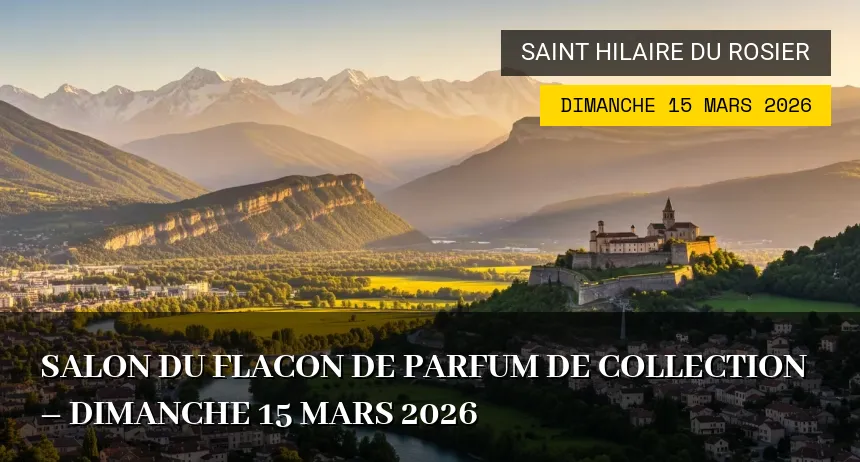 Affiche de l'événement : Salon du flacon de parfum de collection – Dimanche 15 Mars 2026
