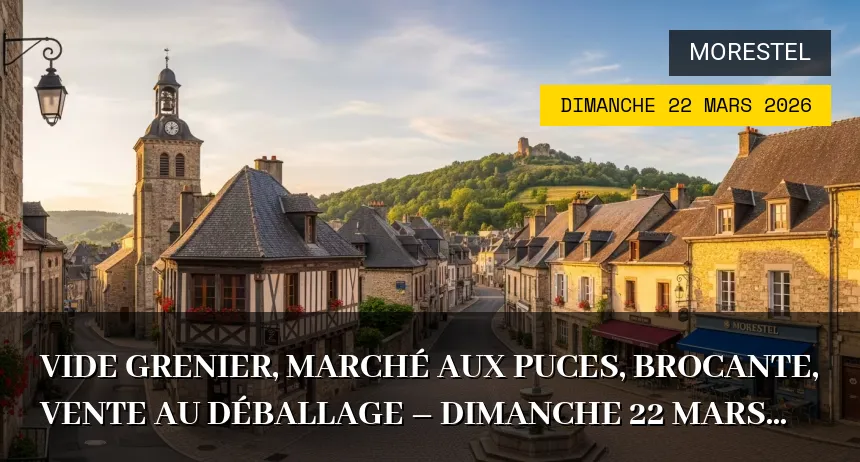 Affiche de l'événement : Vide-grenier et marché aux puces de Morestel