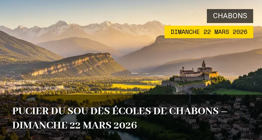 Affiche de l'événement : Pucier du Sou des écoles de Chabons – Dimanche 22 Mars 2026