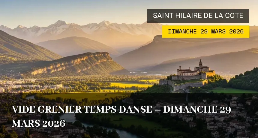 Affiche de l'événement : Vide grenier temps danse – Dimanche 29 Mars 2026