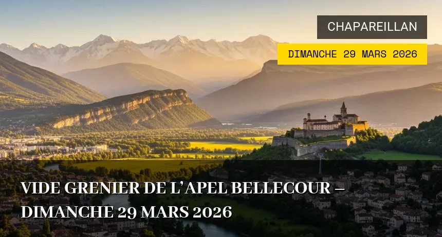 Affiche de l'événement : Vide grenier de l&rsquo;APEL Bellecour – Dimanche 29 Mars 2026