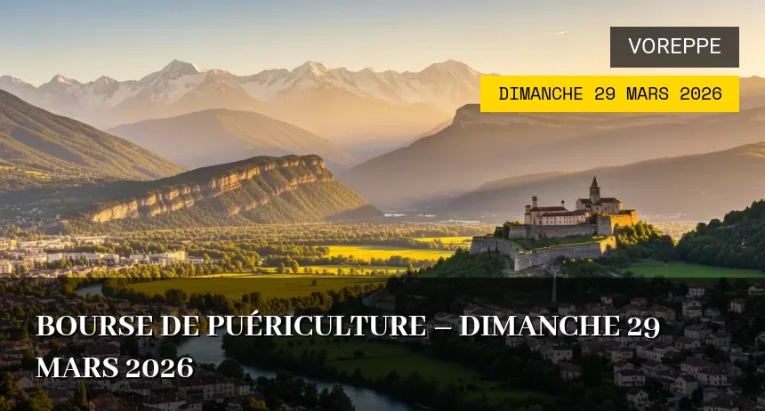 Affiche de l'événement : Bourse de puériculture – Dimanche 29 Mars 2026