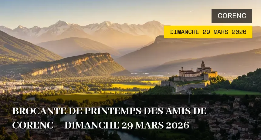 Affiche de l'événement : Brocante de printemps des amis de corenc – Dimanche 29 Mars 2026