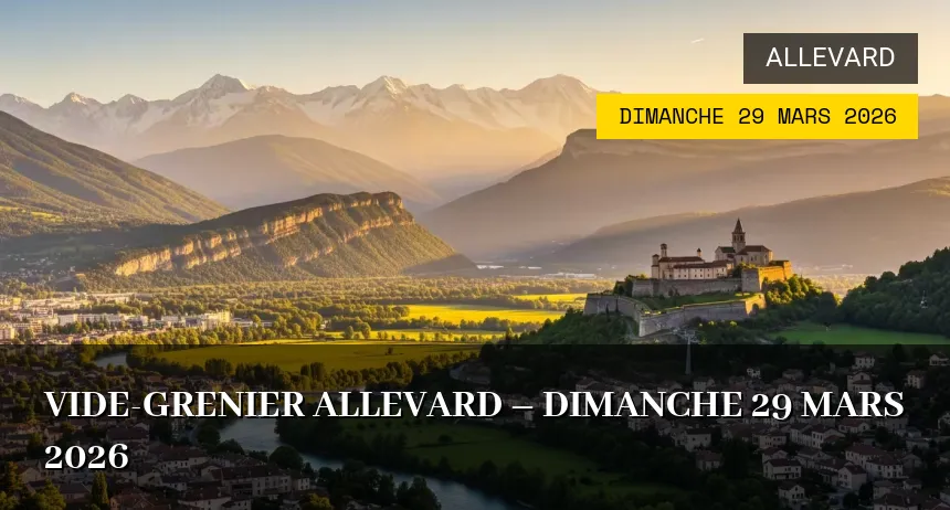 Affiche de l'événement : Vide-Grenier ALLEVARD – Dimanche 29 Mars 2026