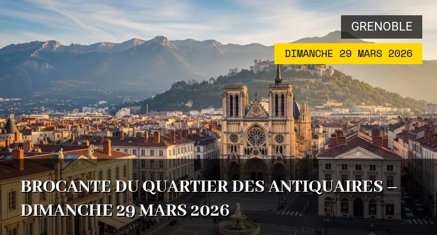 Affiche de l'événement : Brocante du Quartier des Antiquaires – Dimanche 29 Mars 2026